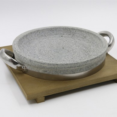 Paella de rostit de pedra coreana barreja d'arròs bol de pedra de processament de plat de pedra de barbacoa