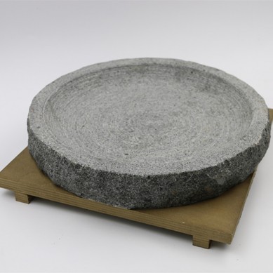 کاسه سنگ طبیعی صورت کره ای مخلوط سنگ برنج دیگ باربیکیو بشقاب سنگ 17 سانتی متر