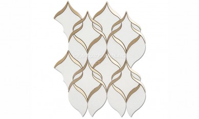Top Suppliers Whisky Ice Stone -<br />
Hot Sale White Marble Waterjet Mosaic for Wall and Floor Pattern - Shunstone