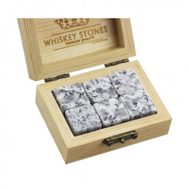 2019 Amazon Best Product Bar Tools Gift Item New 6 pcs of Whiskey Rock Stone Cube Whisky Chilling Ice Cube Ice Stone Creative Gift Set