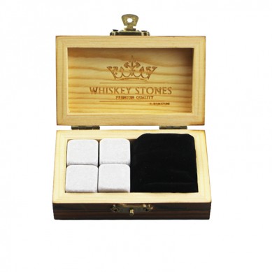 Cinderella Stones 4pcs və Velvet Bag kiçik daş hədiyyə dəsti 1 ədəd ilə reusable buz daş Kiçik və ucuz Whiskey Stones Hədiyyə Dəsti