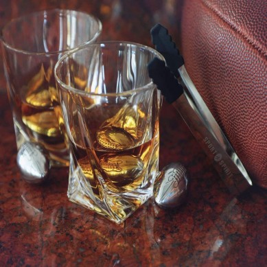 Stainless Steel Whiskey Stones reused Whisky Chilling Stones for Liquor with Tongs Luxurious Box