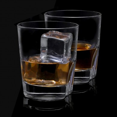 Scotch Whiskey 12ounce Glasses Hand Blown Lead free Crystal Old Fashioned Cocktail Glass Cups