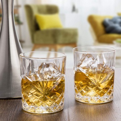 Elegant Whiskey Glass Set of 2 in a Spectacular Gift Box by Regal Trunk Lead Free Whiskey