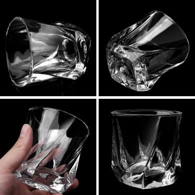 Crystal Whiskey Glasses Old Fashioned Glasses Liquor Glasses Set of 2 Luxury Gift Box