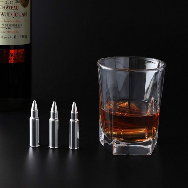 stainless steel bullet whiskey stone Ice Stones With Tongs Great Gift Idea For Men