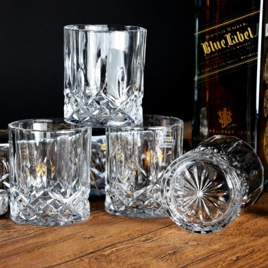 Whiskey Glass Lead Free Crystal Old Fashioned Glass Cocktail Cool Rocks Glass Tumbler