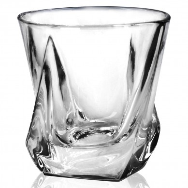 Vasos de whisky de cristal Vasos antiguos Vasos de licor Juego de 2 Caja de regalo de lujo