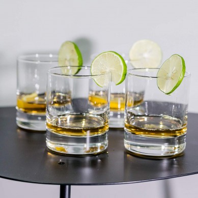 Whiskey Rocks Glasses Heavy Base Lead Free Crystal Scotch Liquor 10 oz Set of 4 Gift