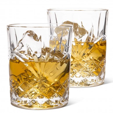 Elegant Whiskey Glass Set of 2 in a Spectacular Gift Box by Regal Trunk Lead Free Whiskey