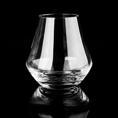 Clear Crystal Tulip Shaped Whiskey Tasting Snifter Tumbler Glasses Gift Box Set of 4