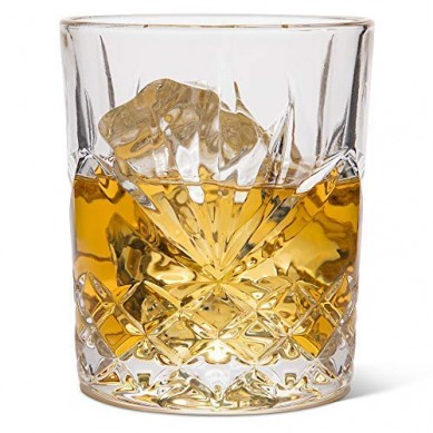 Elegante Whiskeyglasstel van 2 in 'n skouspelagtige geskenkboks deur Regal Trunk Lead Free Whiskey