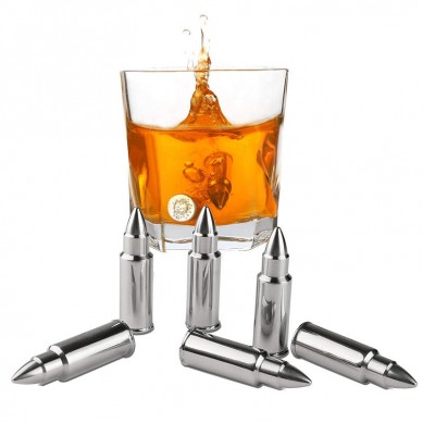 stainless steel bullet whiskey stone Ice Stones With Tongs Great Gift Idea For Men