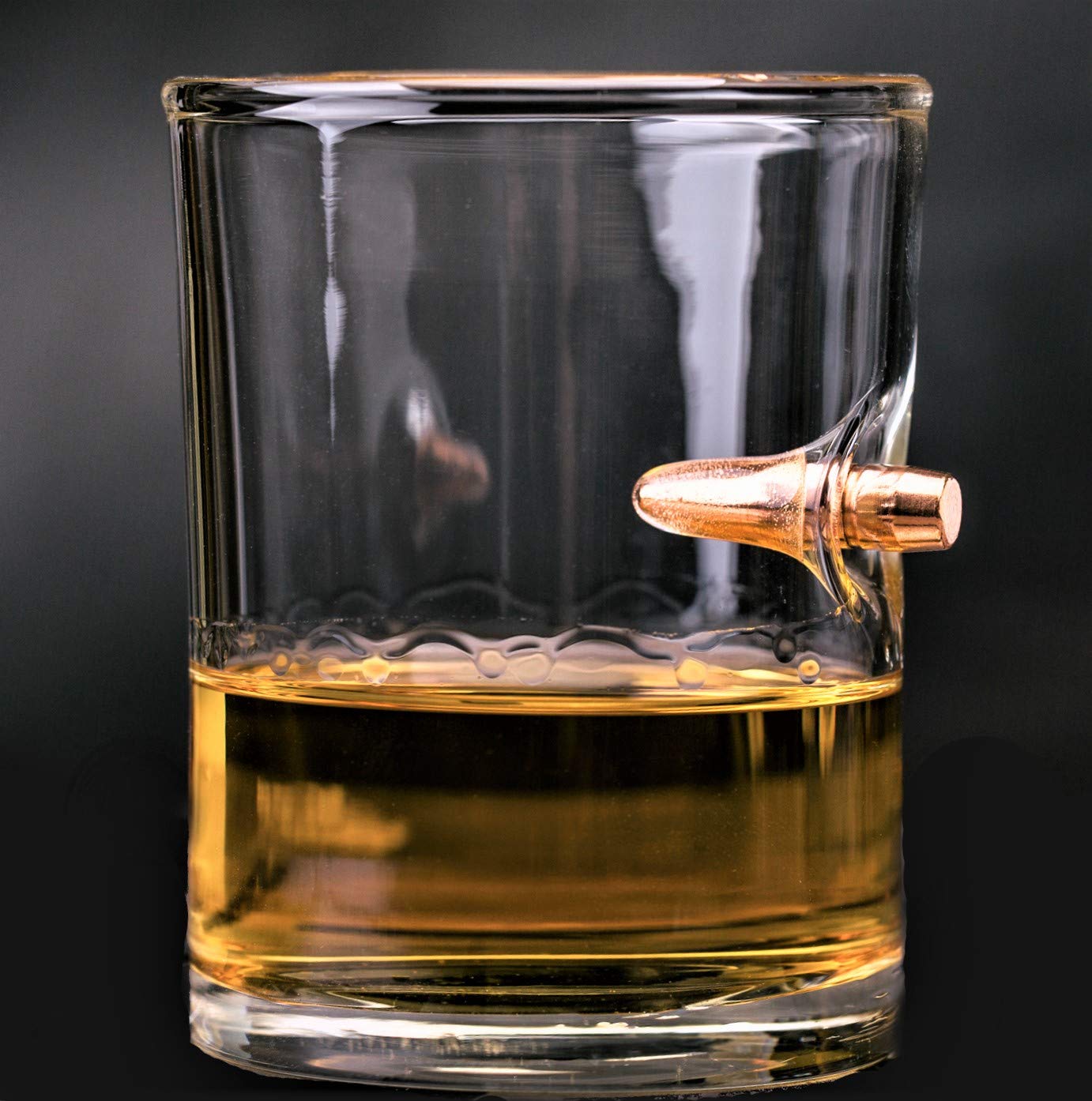 Best Price for Whisky Stone Gift - 308 Real Solid Copper Projectile Hand Blown Old Fashioned Whiskey Rocks Glass Set of 2 – Shunstone detail pictures