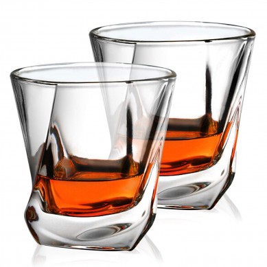 Crystal Whiskey Glasses Old Fashioned Glasses Liquor Glasses Set of 2 Luxury Gift Box