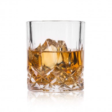 Vas de whisky de vidre sense plom de còctel de vidre a l'antiga Cool Rocks