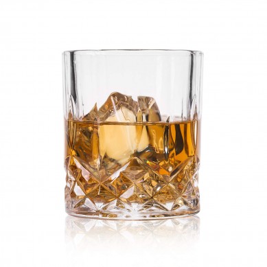 Whiskey Glass Lead Free Crystal Old Fashioned Glass Cocktail Cool Rocks Glass Tumbler