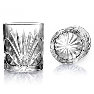 Classical Whiskey Glasses 10oz Premium Lead Free Crystal Tasting Cups Rock Style For Drinking