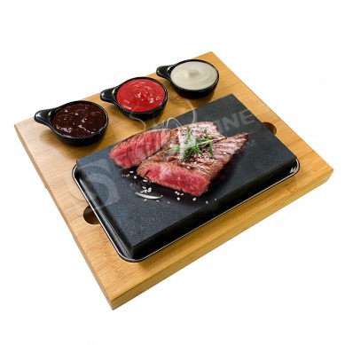 Amazon hot sellling Bbq Aksesoris steak stone set peralatan masak hadiah untuk wanita