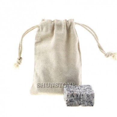 Natural chilling Stone Good Quality Reusable Ice cube with cotton