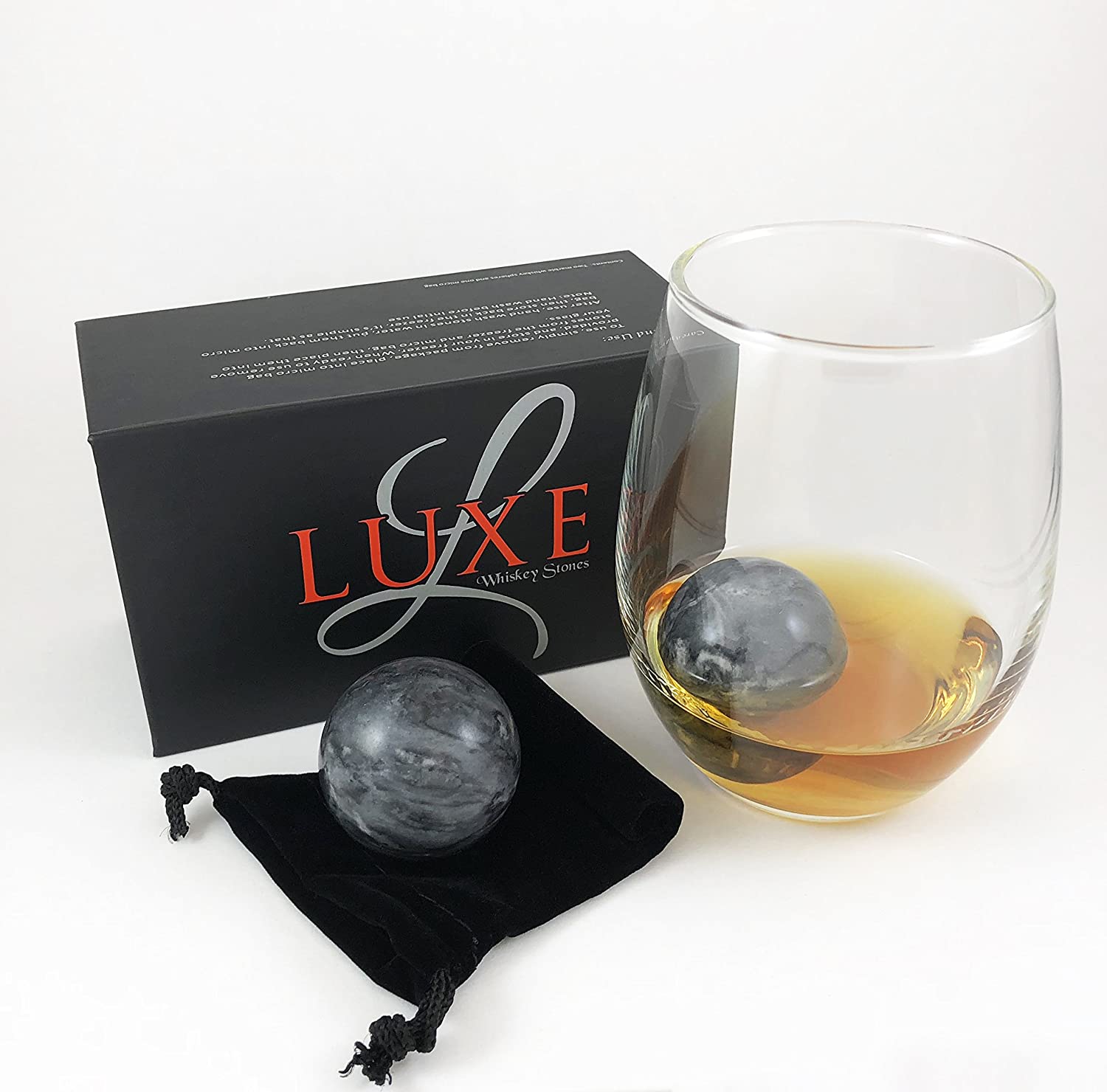 whiskey stone gift set Large Sphere Granite Whiskey Rocks for christmas gift Featured Image