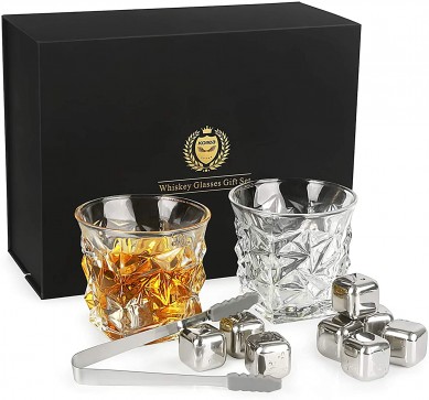 Whiskey Stones Set Whiskey Glasses Reusable Stainless Steel Ice Cubes birthday gift