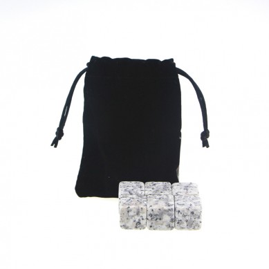 Whiskey Stones with  G603 Chilling rocks , Velvet bag