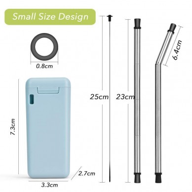 New product ideas 2020 Folded Stainless Steel Straw