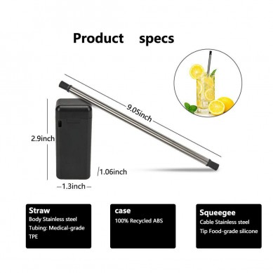 New product ideas 2020 Folded Stainless Steel Straw