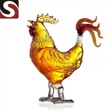 2017 High quality Rock And Stone -
 Animal shaped chicken shaped clear glass wine liquor bottles  – Shunstone