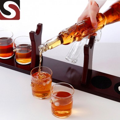 factory Outlets for Wooden Box -
 Best selling label glass decanter of gun oversales for drinking  – Shunstone