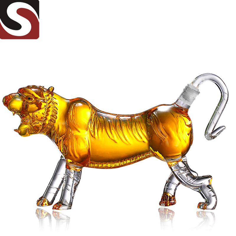 China Wholesale empty tiger glass brandy bottle Manufacturers and