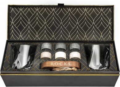 Whiskey Chilling Stones Gift Set for Men as birthday gift