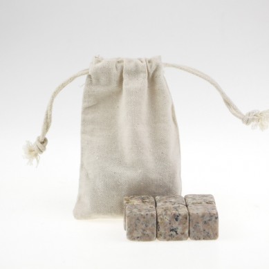 Επαναχρησιμοποιήσιμο Ice Cubes Whisky Stones Σετ με βαμβακερή τσάντα