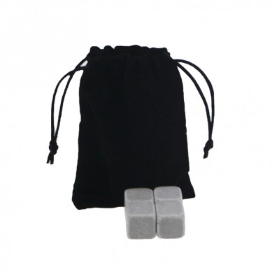 Cheap Natural Whiskey Stones set with Black Velvet bag