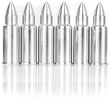 304 stainless steel bullet shape whisky stone  reused whiskey ice cube stone Chilling Stones Gift Set for wine drinking