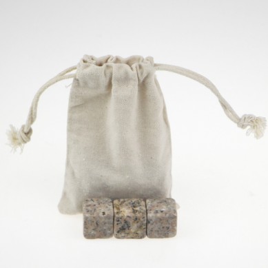 Комплект с камъни за уиски за многократна употреба с памучна торбичка
