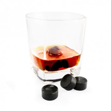 Popular Moon shape Artificial ice cubes whiskey stone kit 3 pcs of big Whiskey Stones Gift Set Premium ice cube Rocks in Elegant Wooden Tray