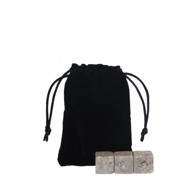 Factory price G682 Whiskey Stones with Black Velvet bag