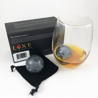 ensemble cadeau pierre à whisky Grande sphère Granite Whisky Rocks pour cadeau de Noël