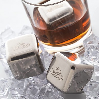 Customized lasher logo wine Gifts for Men Unique Fathers Day Gifts stainless steel  Whiskey Stones Reusable Ice Cubes Cool Stuff for Him Dad Husband Christmas Stocking Stuffer