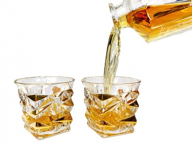 OEM factory Premium Crystal Whiskey Glass Set stainless steel whiskey stone
