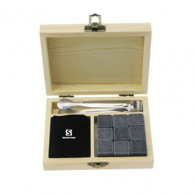 Beschte Reusable Äiswierfelen 9 Meint vun Whisky Stones am Wooden Box Set Album Granit Whisky dotéiert Grey Gedrénks Schéins Stones