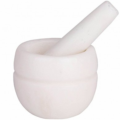 SHUNSTONE Pestle and Mortar Set Premium Solid Granite Stone 9.5cm Diameter