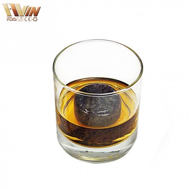Customized 6 pcs of Round whiskey stone gift set in wood box