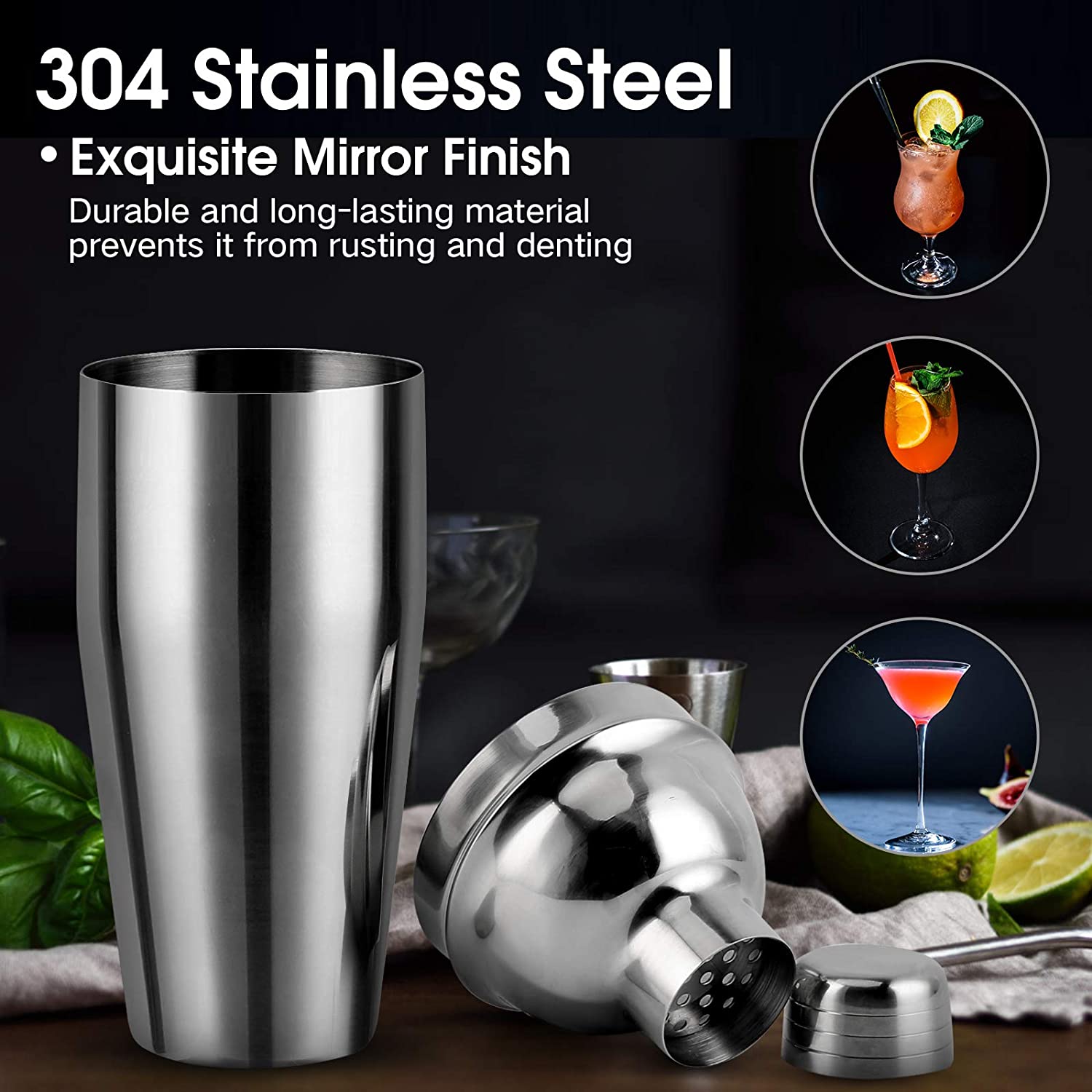 Buy Wholesale China Cocktail Shaker Set Bartender Kit With Stand