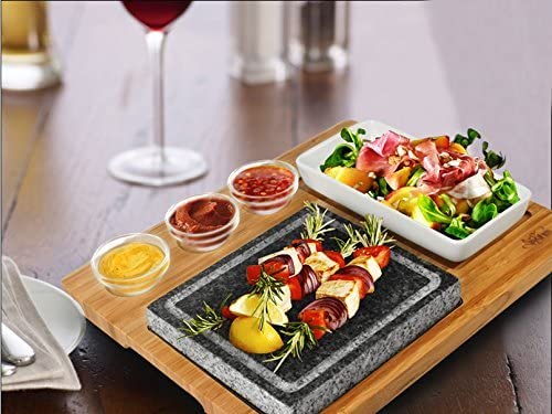 Good Wholesale VendorsStone Bowl - Steak cooking stone homeware gift set Black Lava Rock Sizzling Hot Plate With Bowls Gift Boxed – Shunstone