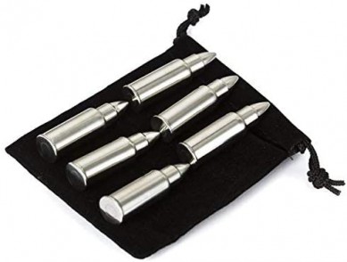 304 stainless steel bullet shape whisky stone  reused whiskey ice cube stone Chilling Stones Gift Set for wine drinking
