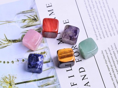 Luxury onyx agate Whiskey Ice Cube Stones Reusable Tiny Healing Crystal Natural Stone Not Diluted Ice Drink Chilling Rocks Gift Set