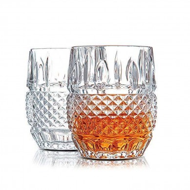 Unique Whiskey Glasses Set Lead Free Crystal Rocks Tumblers for drinking Perfect as a Gift